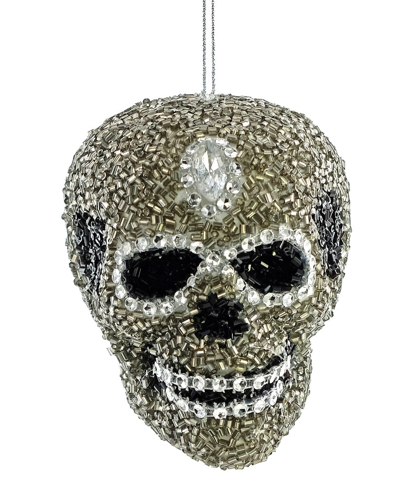 Beaded Skull Ornament