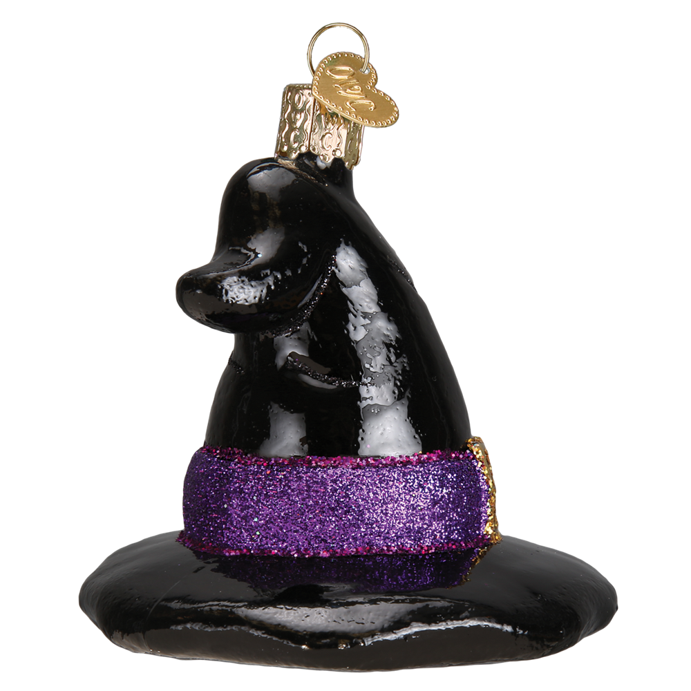Witch's Hat Glass Ornament