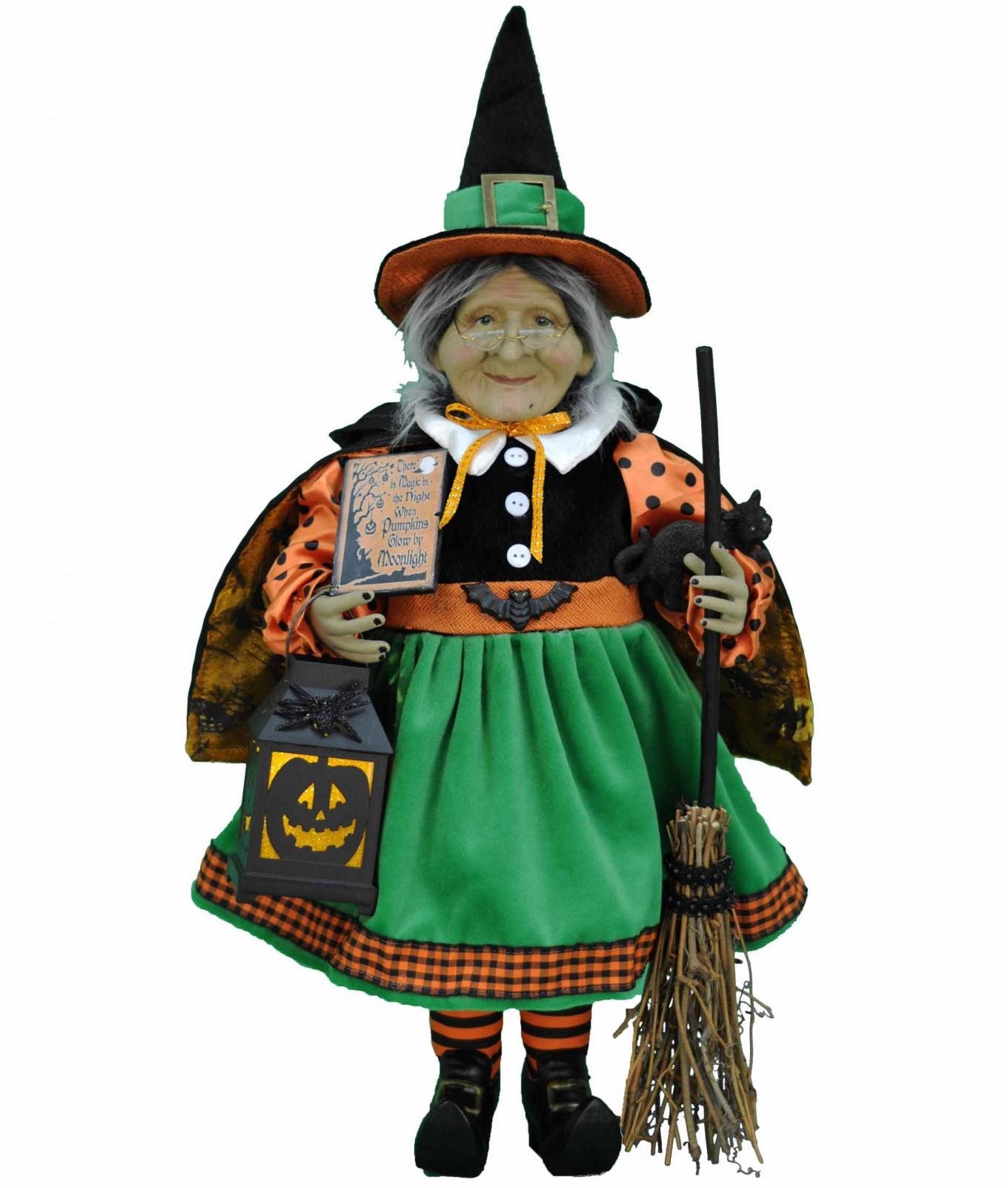 Granny Witch with Glowing Lantern