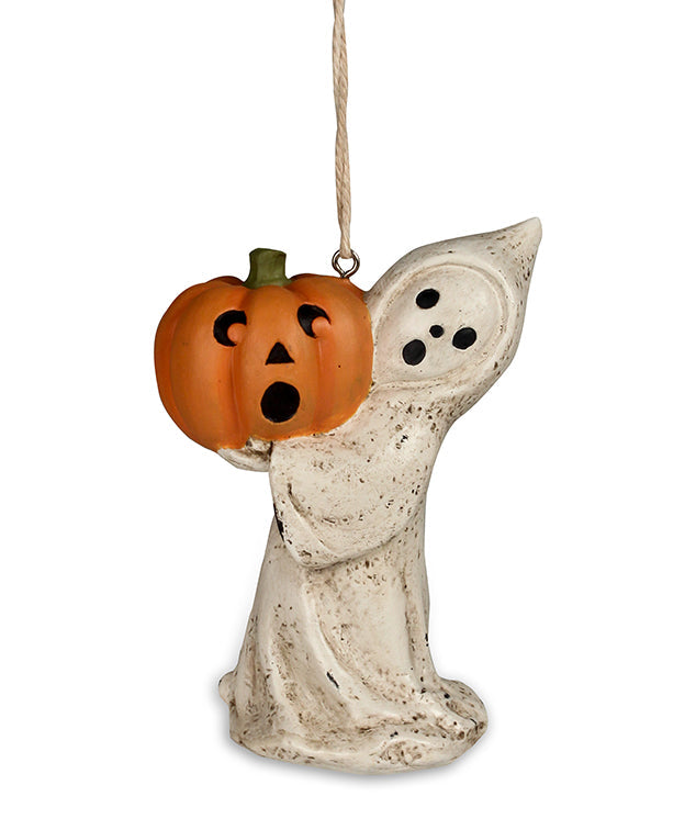 Little Ghost with Jack O' Lantern Ornament