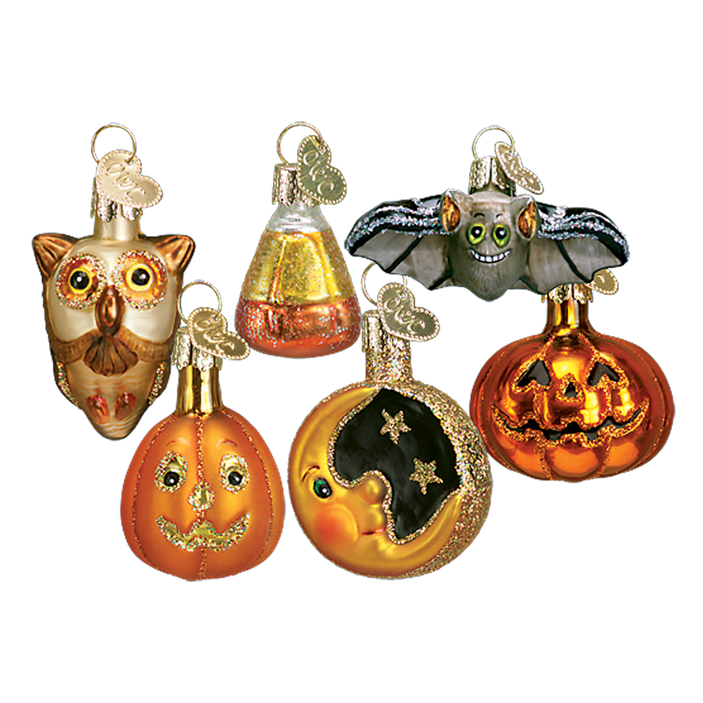 Mini Glass Halloween Ornaments