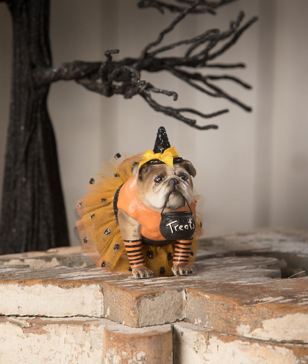 Miss Halloween Tank Bulldog Figurine