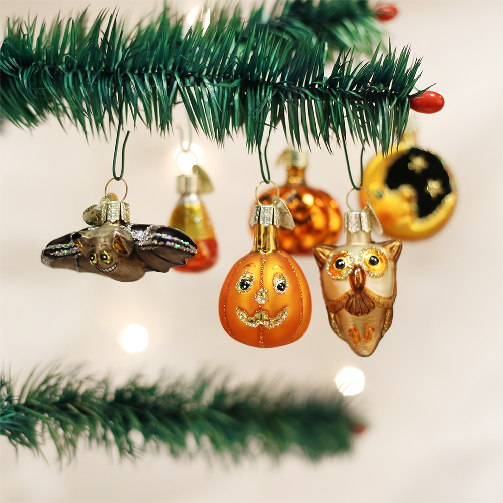 Mini Glass Halloween Ornaments