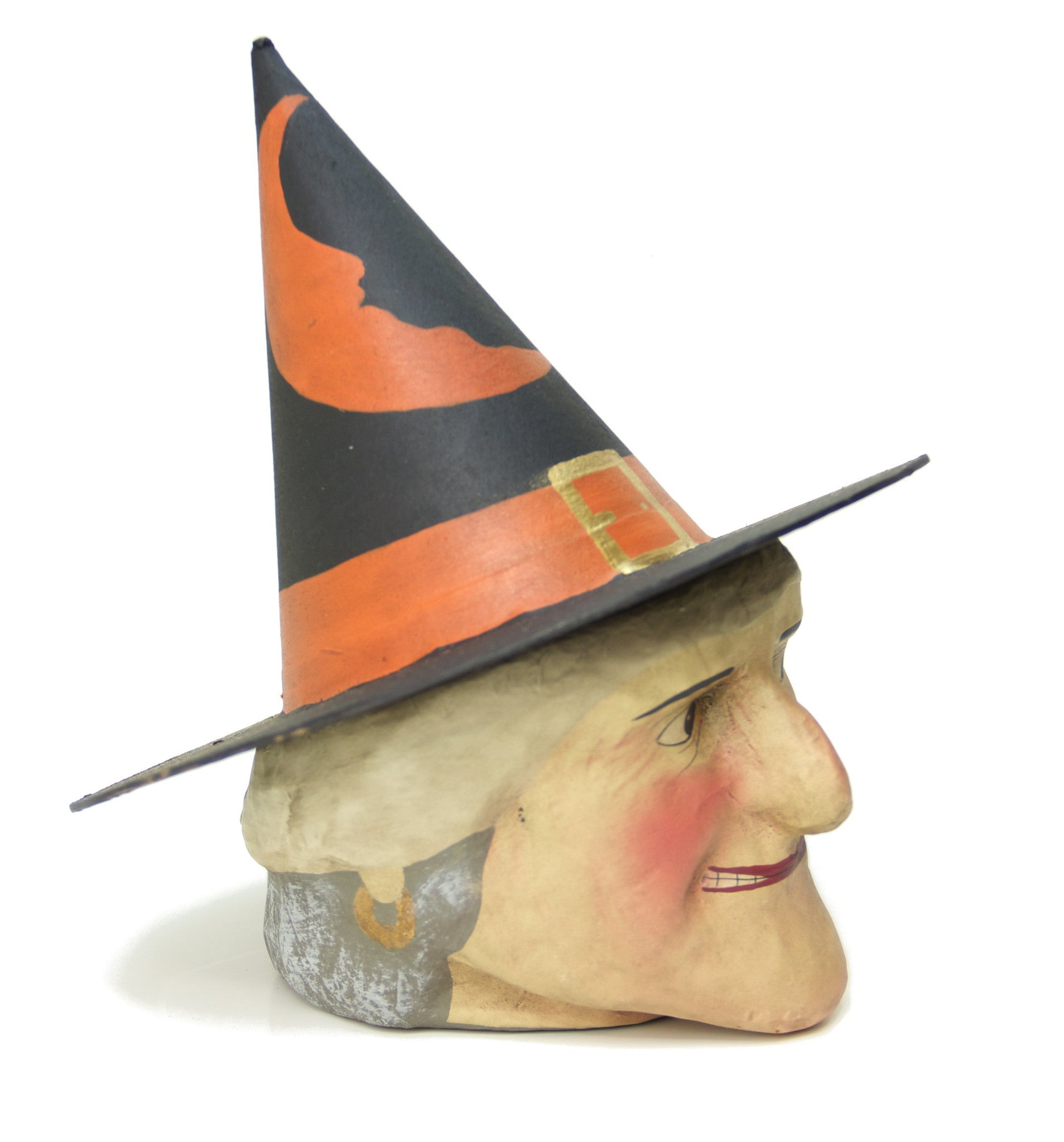 Paper Mache Witch Candy Bucket