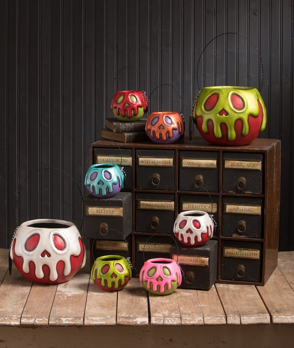 "Poison Apple Bucket with Green Candy Drip, Large"