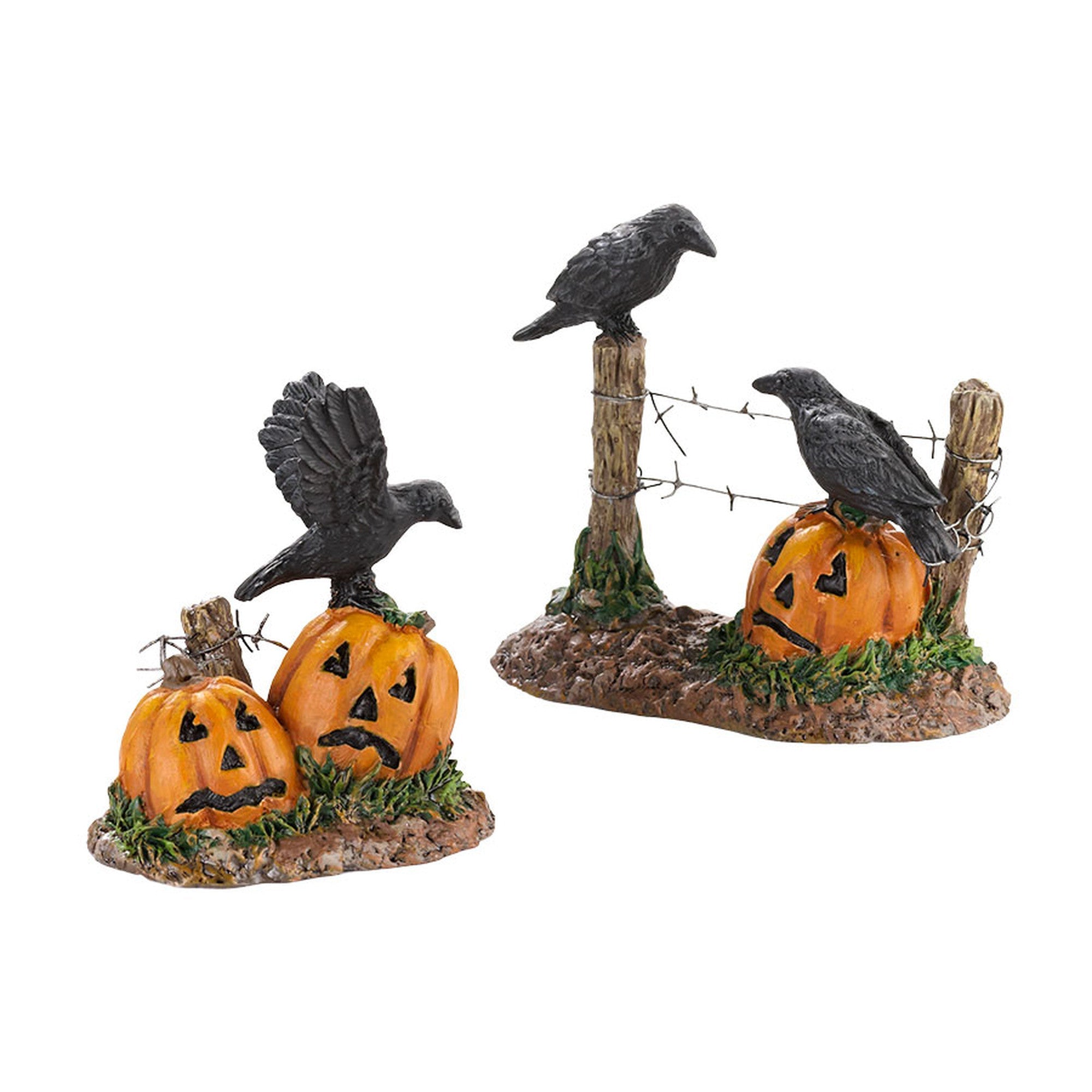 Halloween Ravens & Jack-O-Lantern Fence