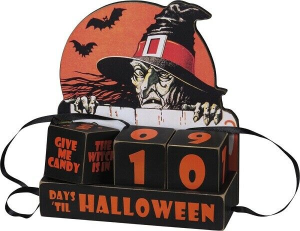 Wicked Witch Halloween Countdown Blocks