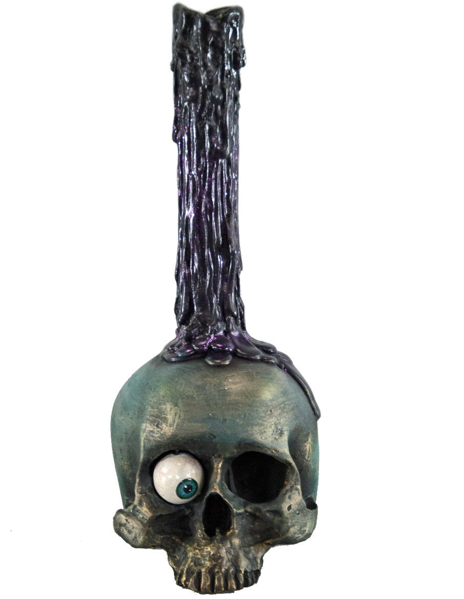 Katherine's Collection Spellbound Skull Candle Holder